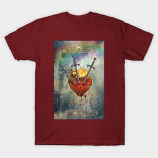 Three of Swords Tarot T-Shirt